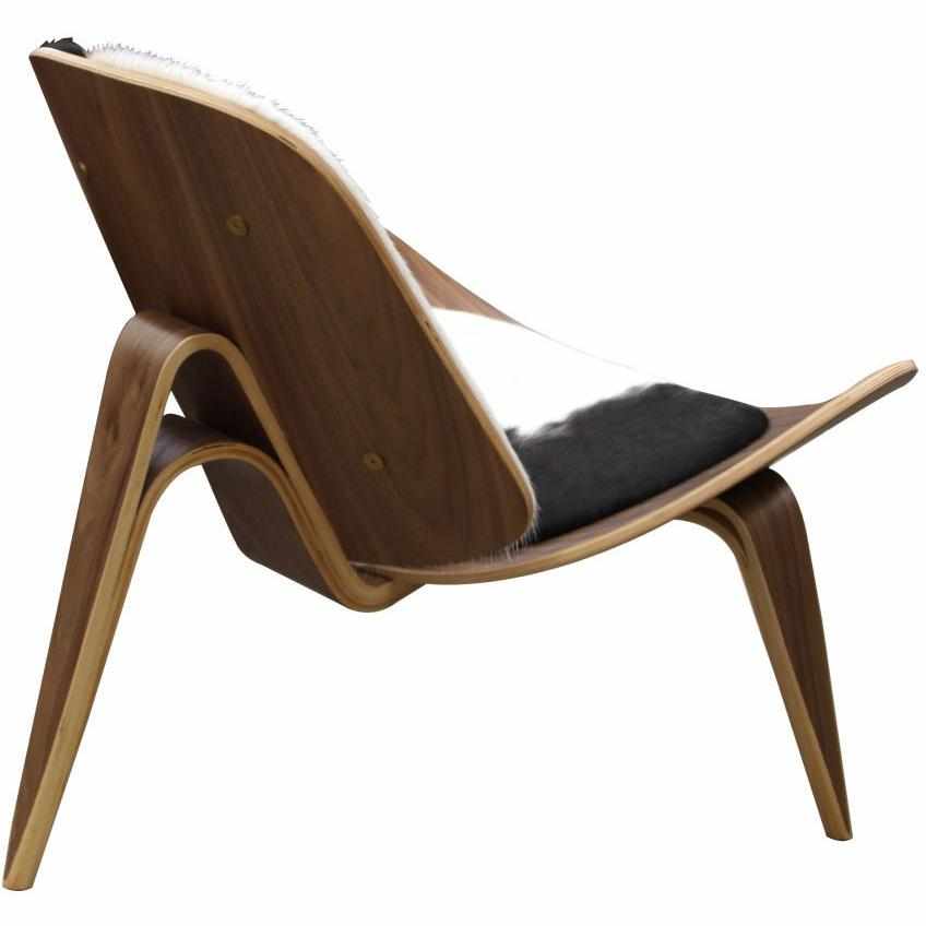 Hans J. Wegner Style Aniline Shell Chair - living-essentials